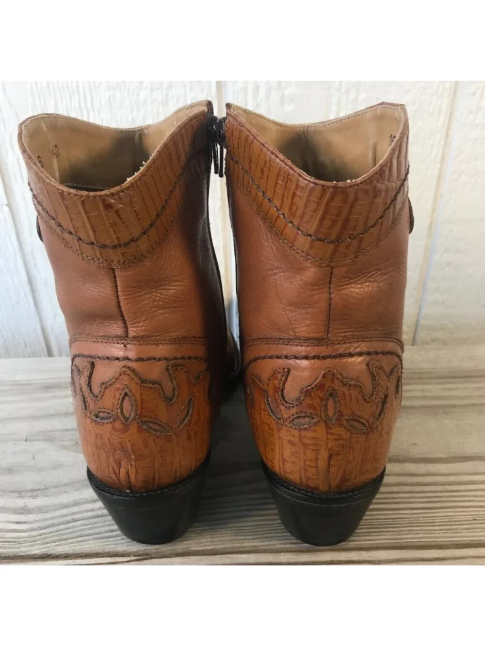 Donato Marrone D'Milton Men Western Brown Ankle Side Zip Boot 9.5 D 16534 Brazil